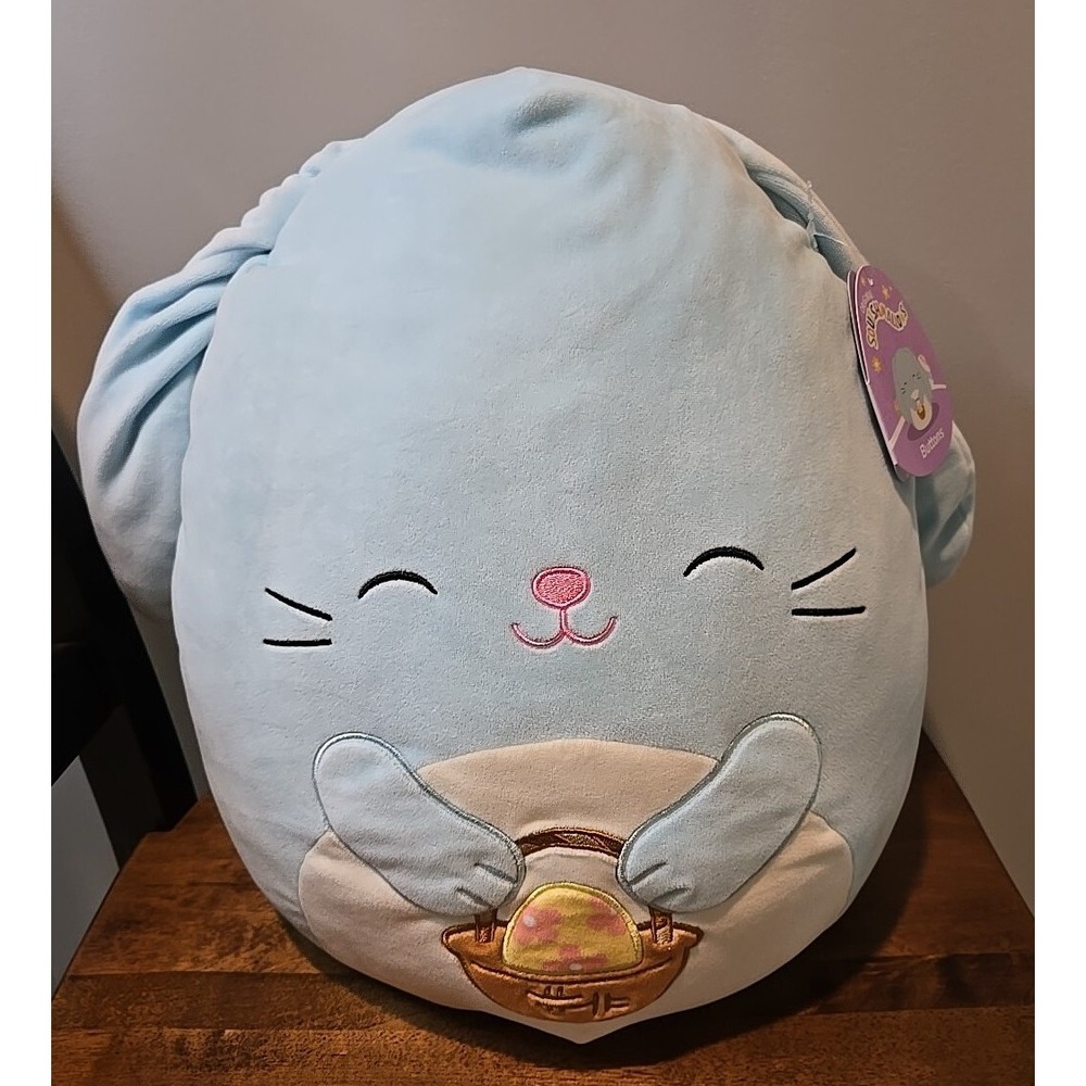Squishmallows Buttons Bunny 14" Blue Stuffed Animal Plush Toy Kellytoy NEW